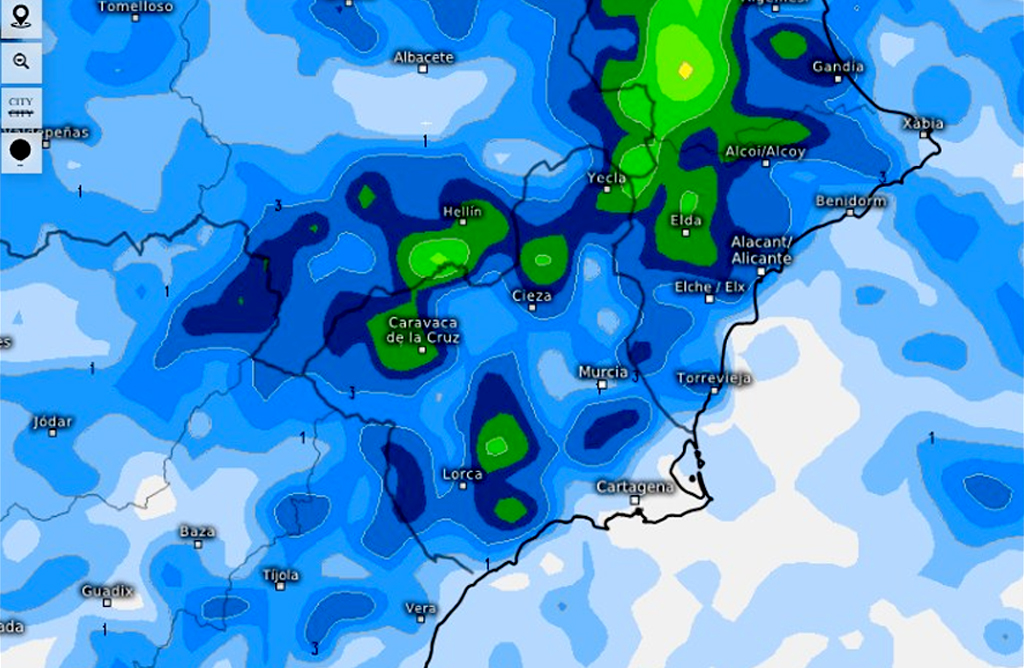 Posibilidad de chubascos de intensidad fuerte y tormentosa para la tarde del martes